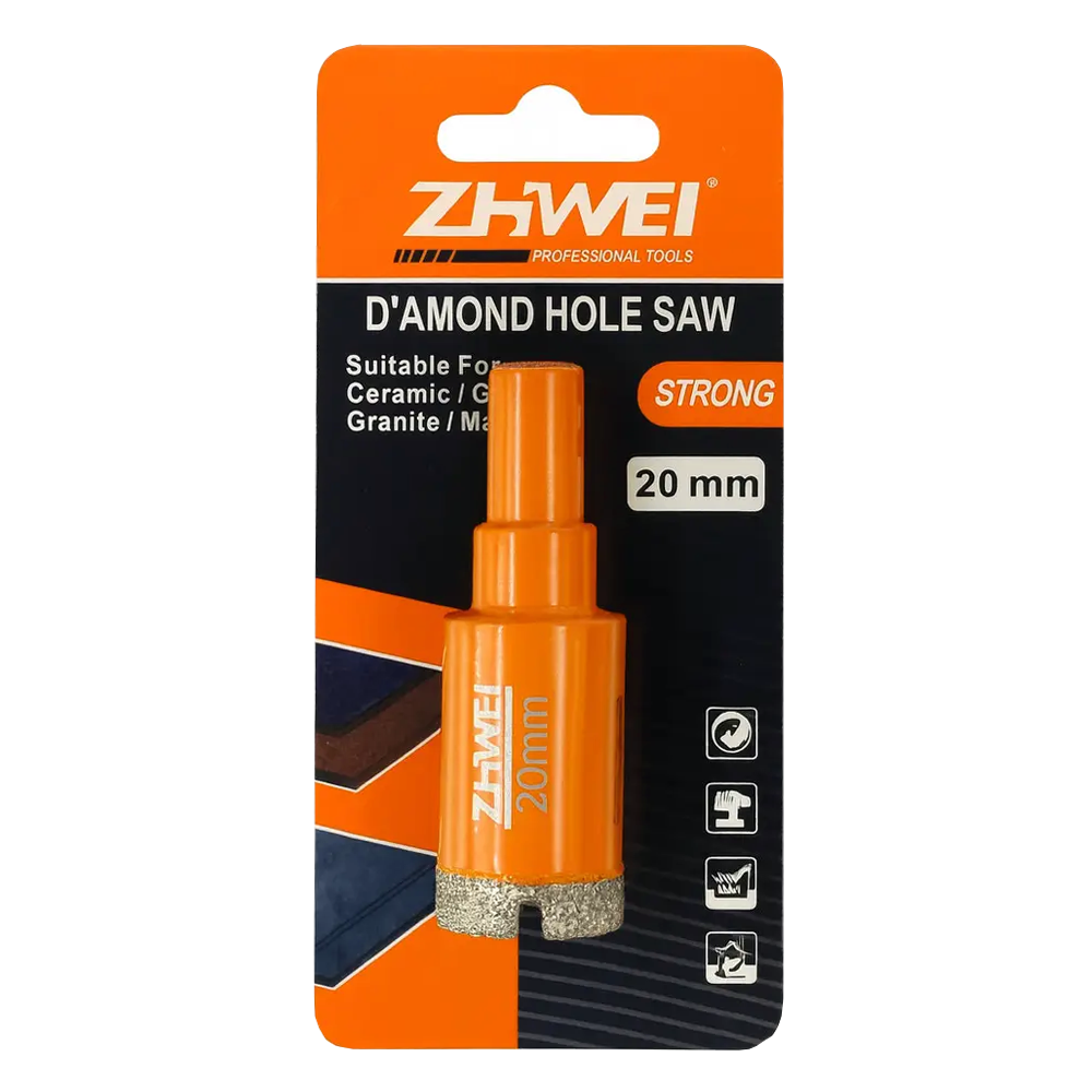 Коронка алмазная по керамограниту Zhwei Strong 20 мм (454330)
