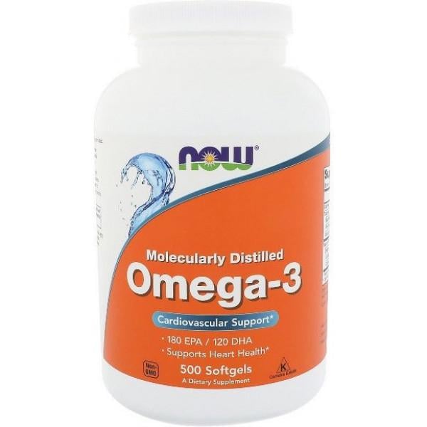 Рыбий жир NOW Omega-3 1000 мг 500 капсул