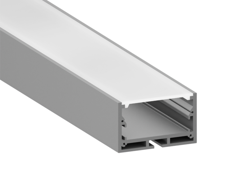 Профиль алюминиевый для светодиодной ленты LEDUA АЛ-23-1 анодированный накладной подвесной 2 м (3943)