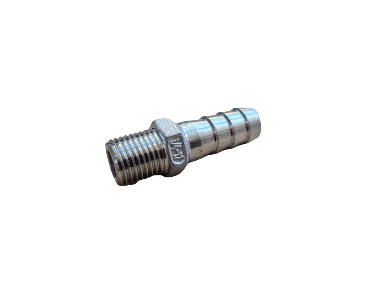 Штуцер шланговый резьбовой DN8 н/ж сталь AISI304 BSPP Class-150 шестигранник елочка 12 мм 1/4" (29203329) - фото 1 Штуцер шланговый резьбовой DN8 н/ж сталь AISI304 BSPP Class-150 шестигранник елочка 12 мм 1/4" (29203329) - фото 1