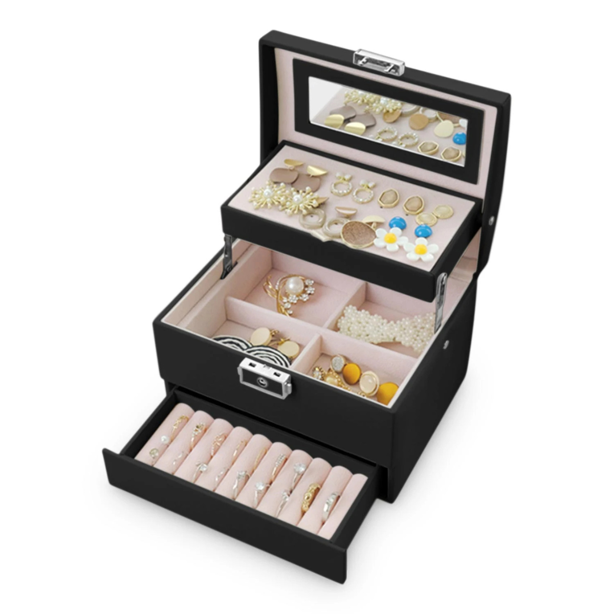 Скринька для ювелірних виробів MS-704 Massido Чорний (100910)