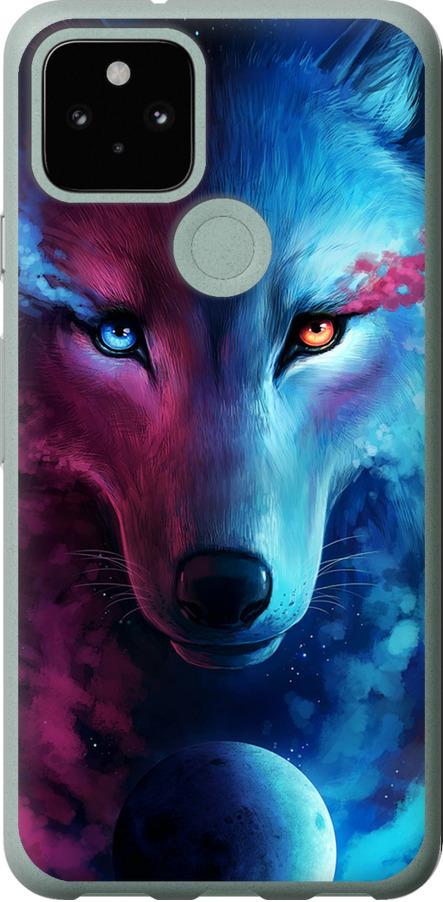 Чехол на Google Pixel 5 Арт-волк (3999u-2044-42517)