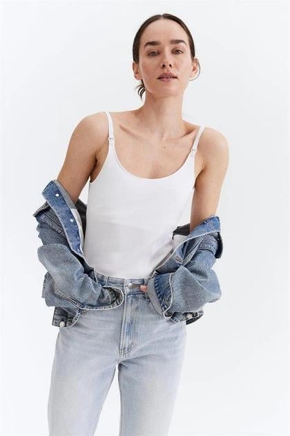 Майка H&M 1225814 XL Белый