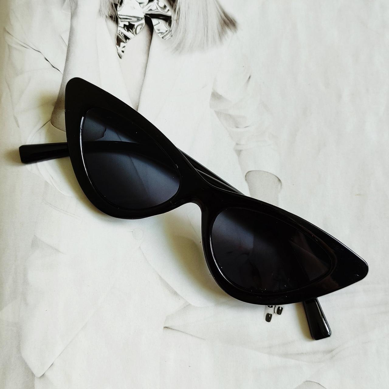 Очки детские стильные треугольные солнцезащитные Черный