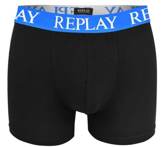 Труси-боксери чоловічі анатомічні Replay 2 шт. S Чорний/Синій (5667868) - фото 5 Труси-боксери чоловічі анатомічні Replay 2 шт. S Чорний/Синій (5667868) - фото 5