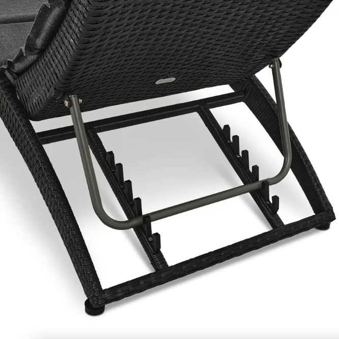 Шезлонг садовый Di Volio Ciampino Черно-графитовый (23853383) - фото 9 Шезлонг садовый Di Volio Ciampino Черно-графитовый (23853383) - фото 9