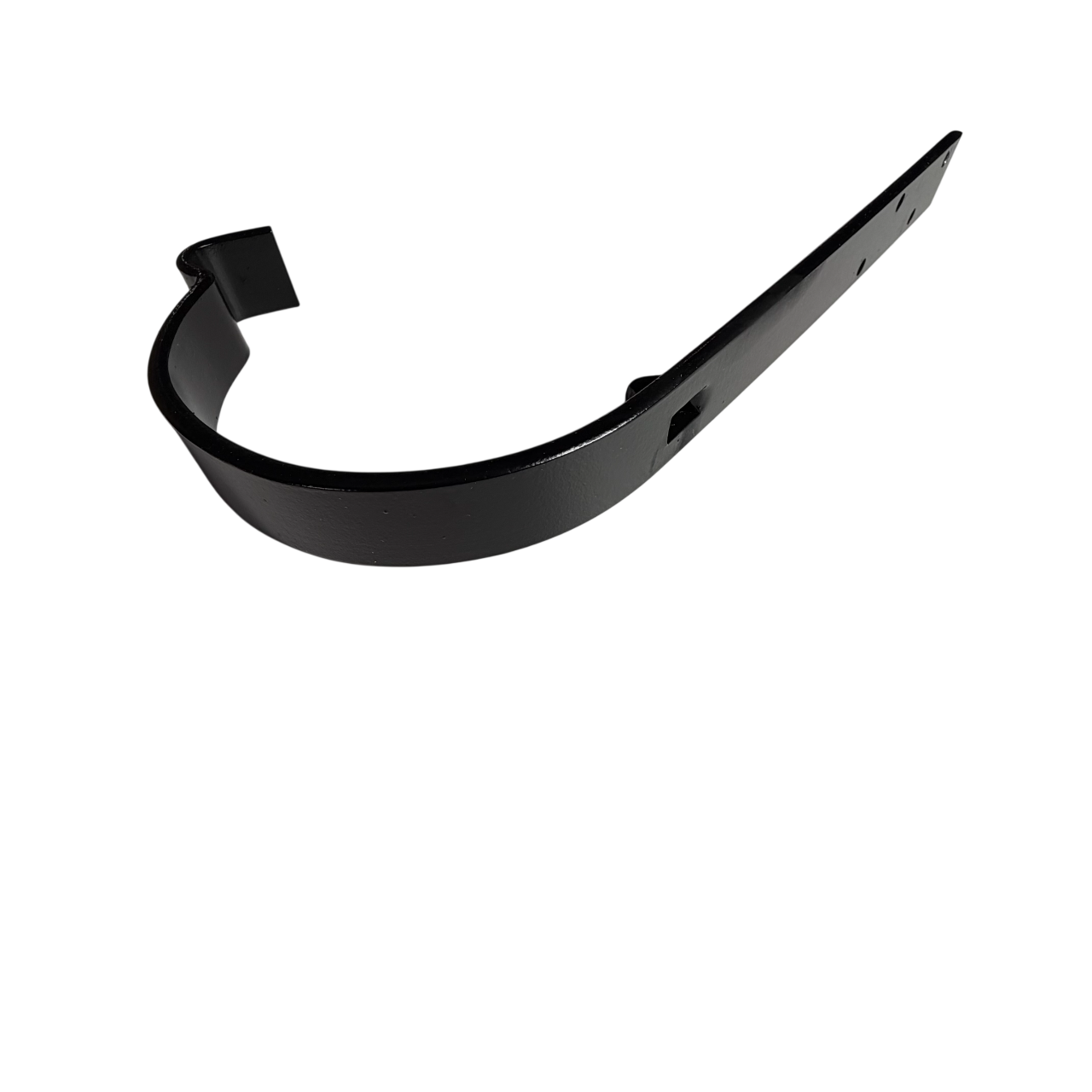 Крюк-кронштейн держатель желоба длинный усиленный Alpine 125/90 мм 5 мм RAL 9005 Глубокий черный (010053)