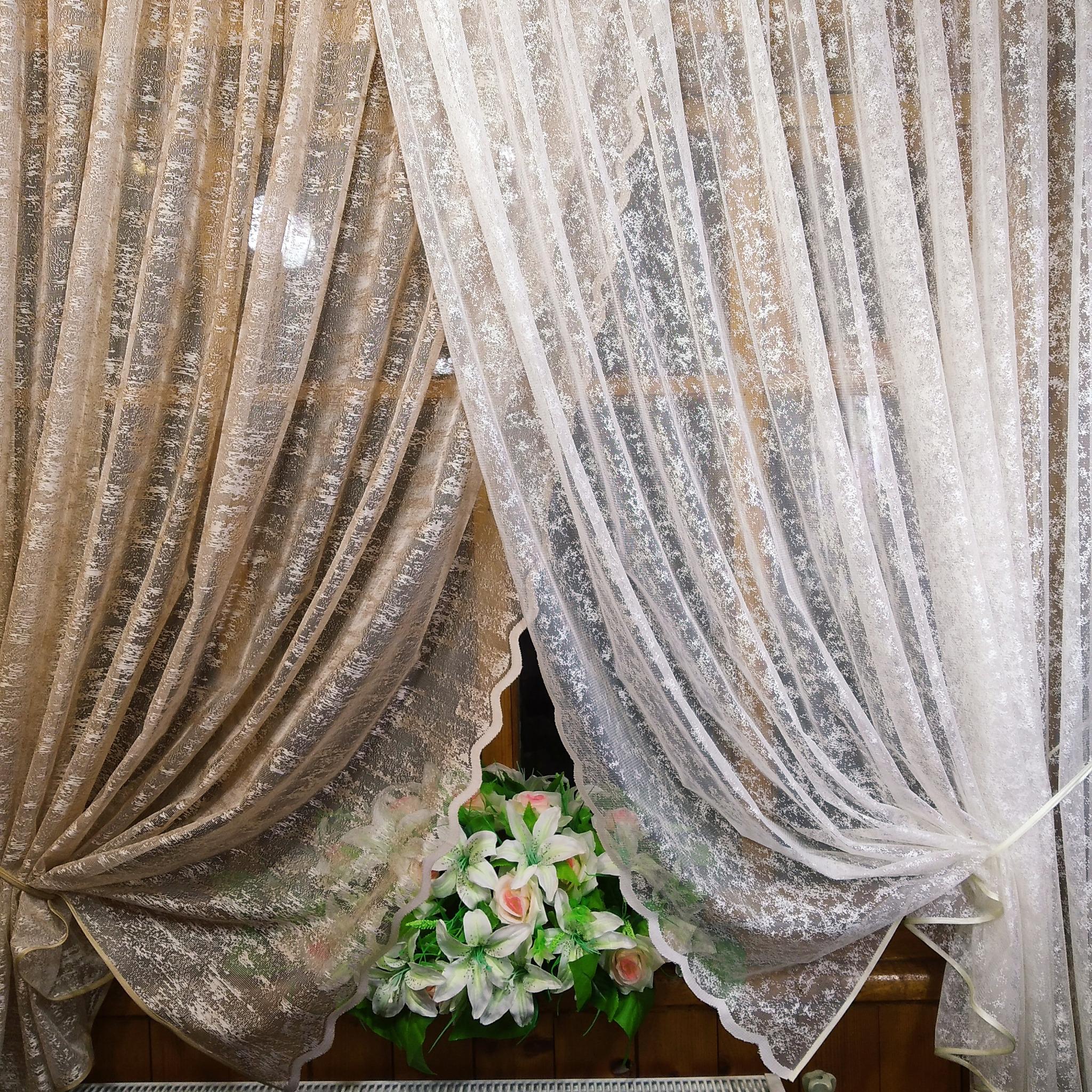 Занавеска кухонная короткая готовая Полина Мрамор бежевый/Мрамор молочный (1287041135) - фото 4 Занавеска кухонная короткая готовая Полина Мрамор бежевый/Мрамор молочный (1287041135) - фото 4