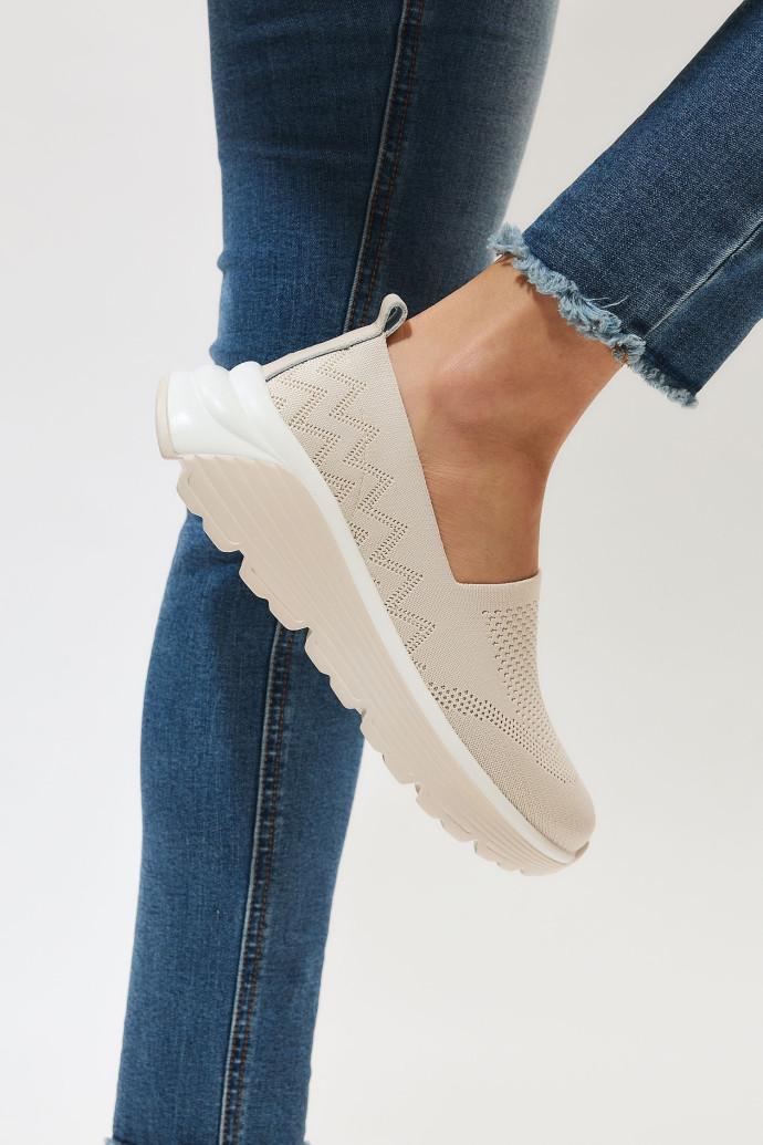 Слипоны женские ALLSY р. 36 Бежевый (195540) - фото 2