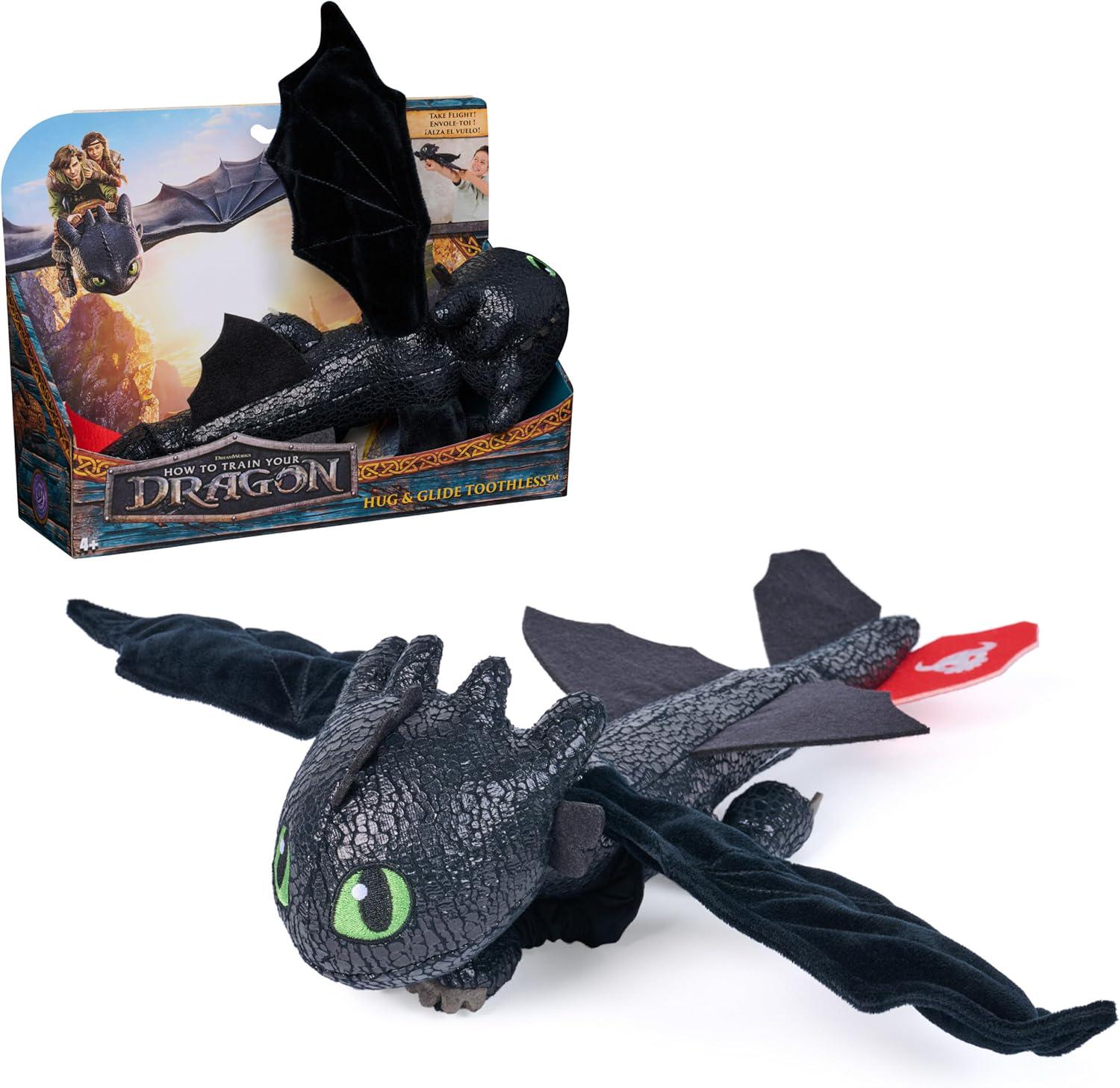 Фигурка игрушечная Dreamworks Dragons How to Train Your Dragon Hug and Glide Toothless Plush Toy (636365458) - фото 9