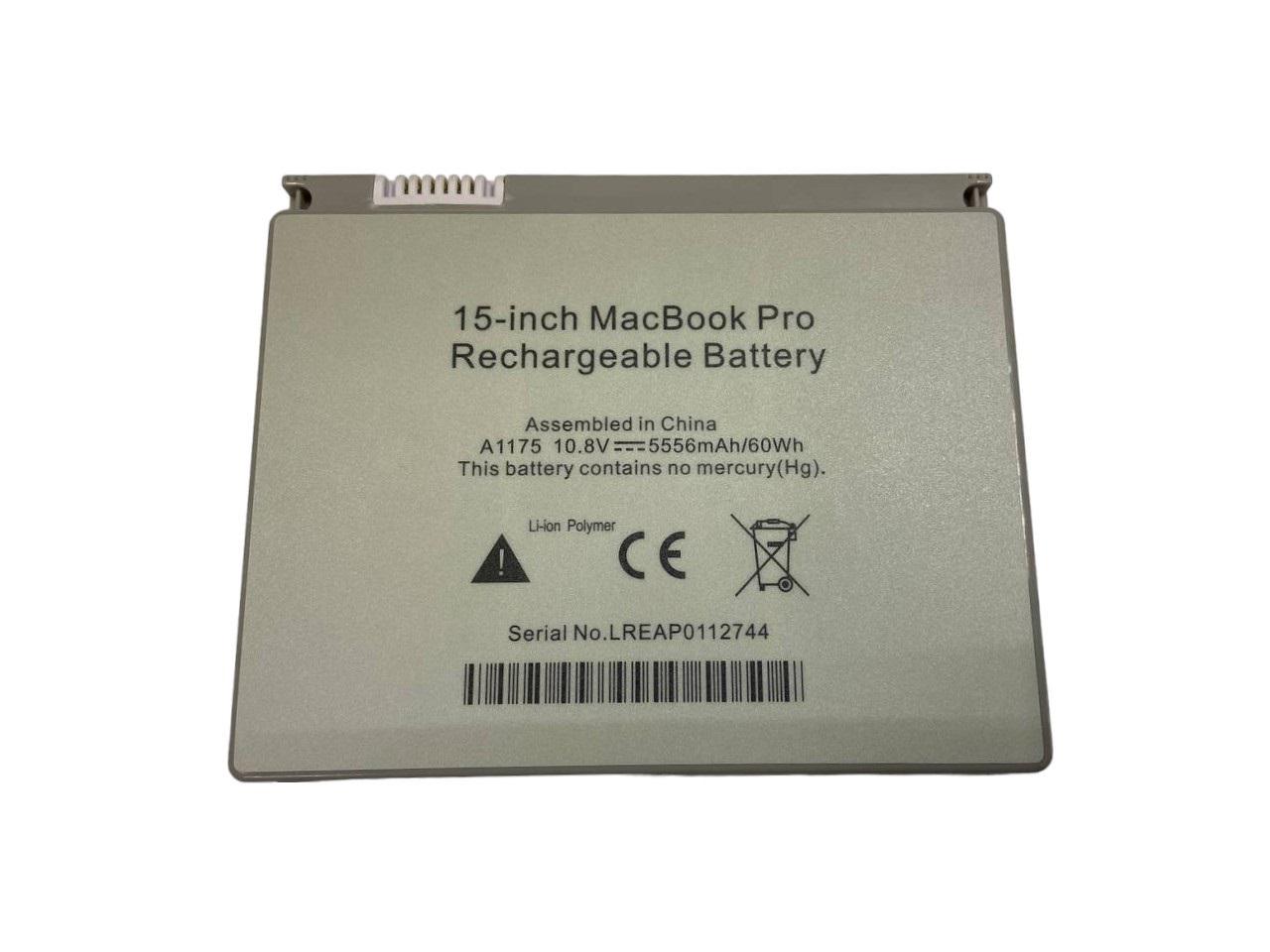 Акумулятор для ноутбука Apple A1175 MacBook Pro 15-inch 10,8V 5556 mAh OEM Silver - фото 1