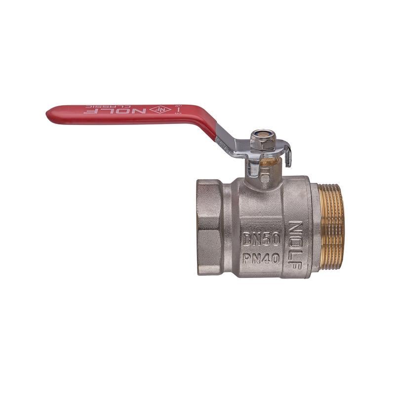 Кран шаровой Nolf classic NFC.621-50-2" FM ГШВ В/С ручка рычаг латунь Красный (OL-NF3143) - фото 2