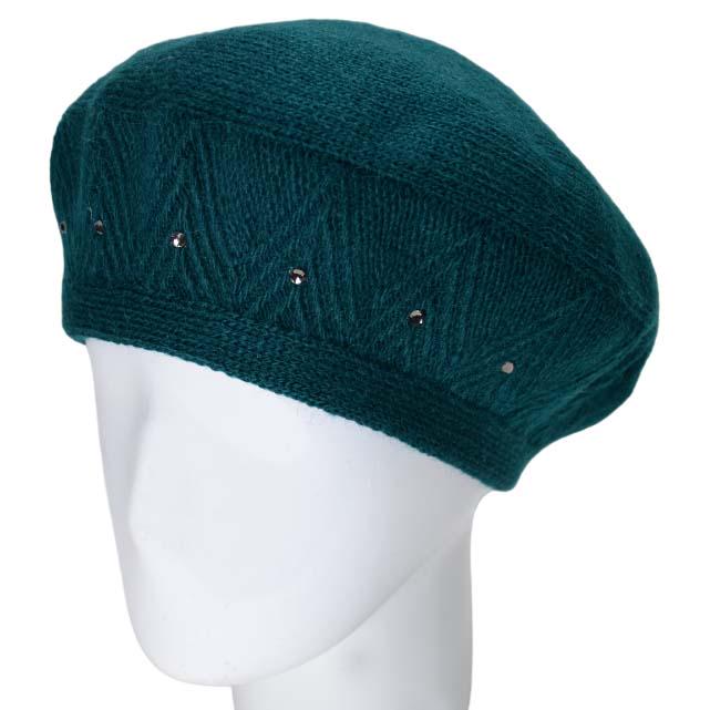 Берет женский Lirus Лайза двойной полушерстяной Зеленый (118922)