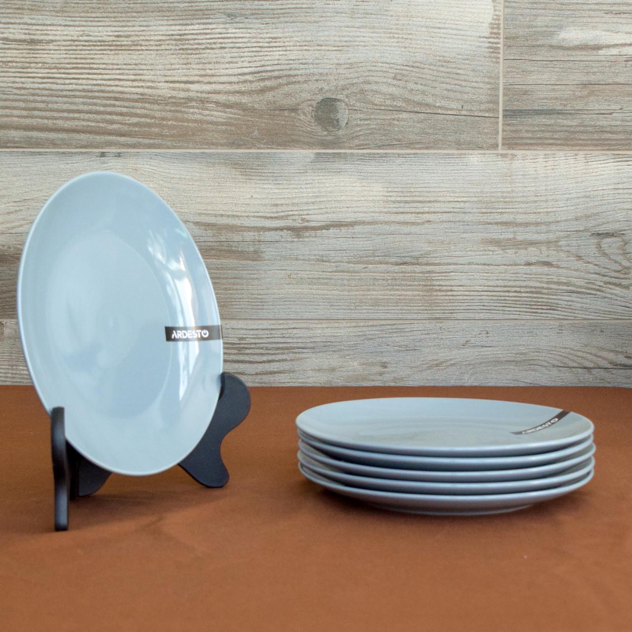 Набор тарелок Ardesto Capri 24 пр. Серый - фото 4