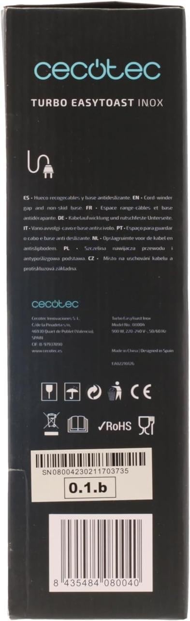 Тостер горизонтальный Cecotec Turbo Easy 900 W (08004) - фото 7