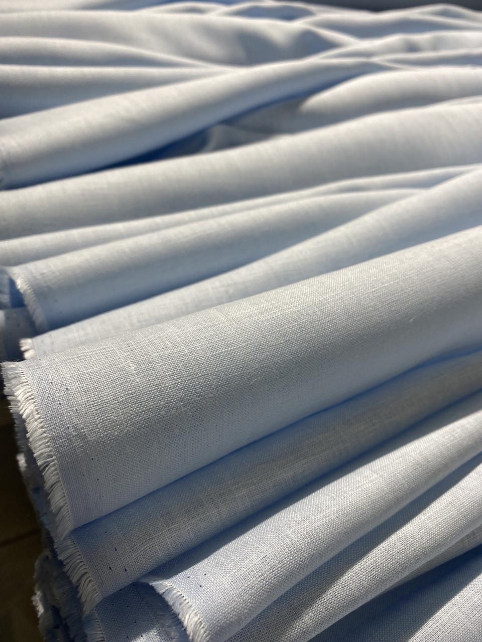 Тканина LINEN PLUS лляна 150 см 1347 Ніжно-блакитний - фото 5 Тканина LINEN PLUS лляна 150 см 1347 Ніжно-блакитний - фото 5