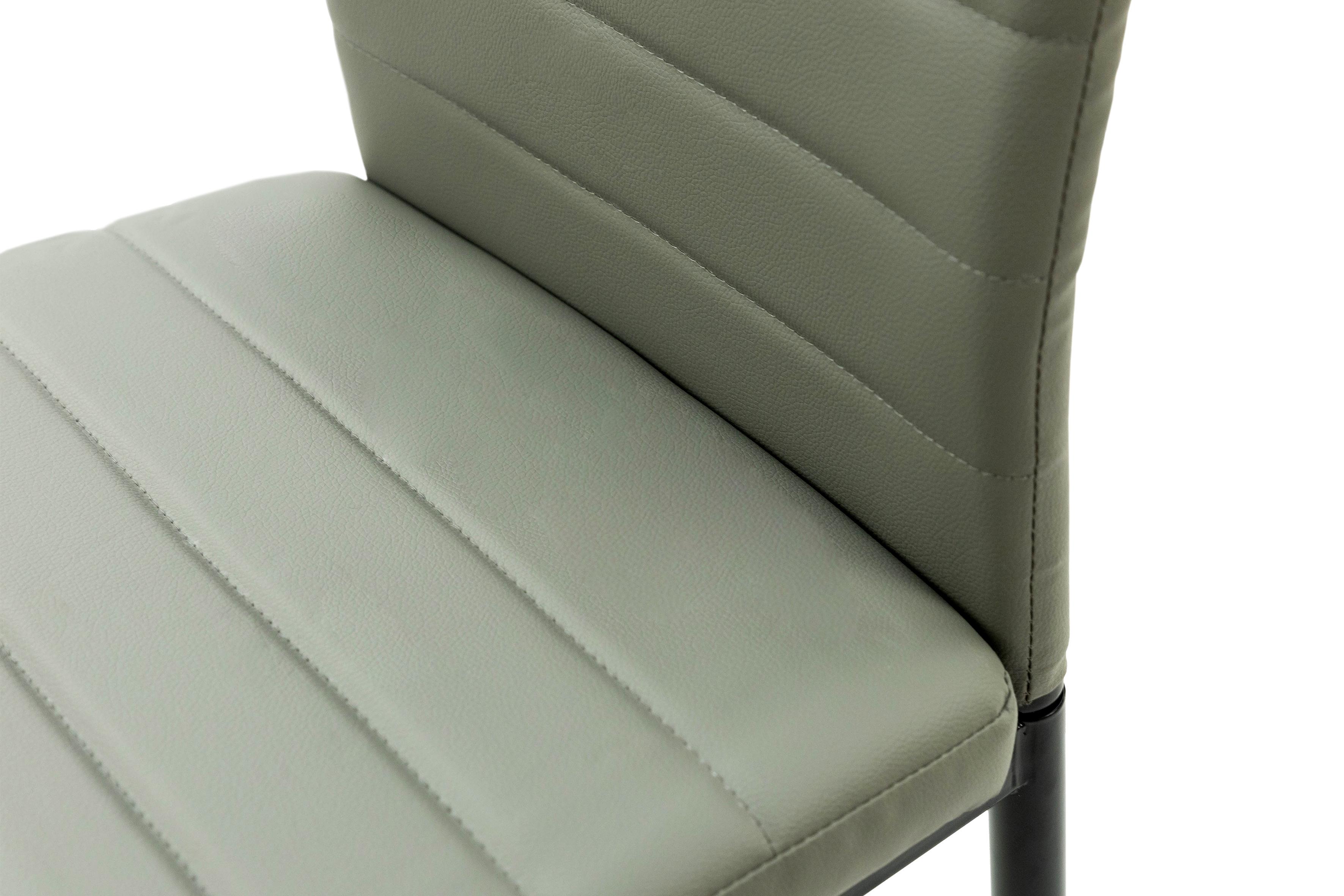 Стул для кухни и гостиной ГРЕЙС Рио 390х960х530 мм Черный/Светло-серый (GAА0056266) - фото 7