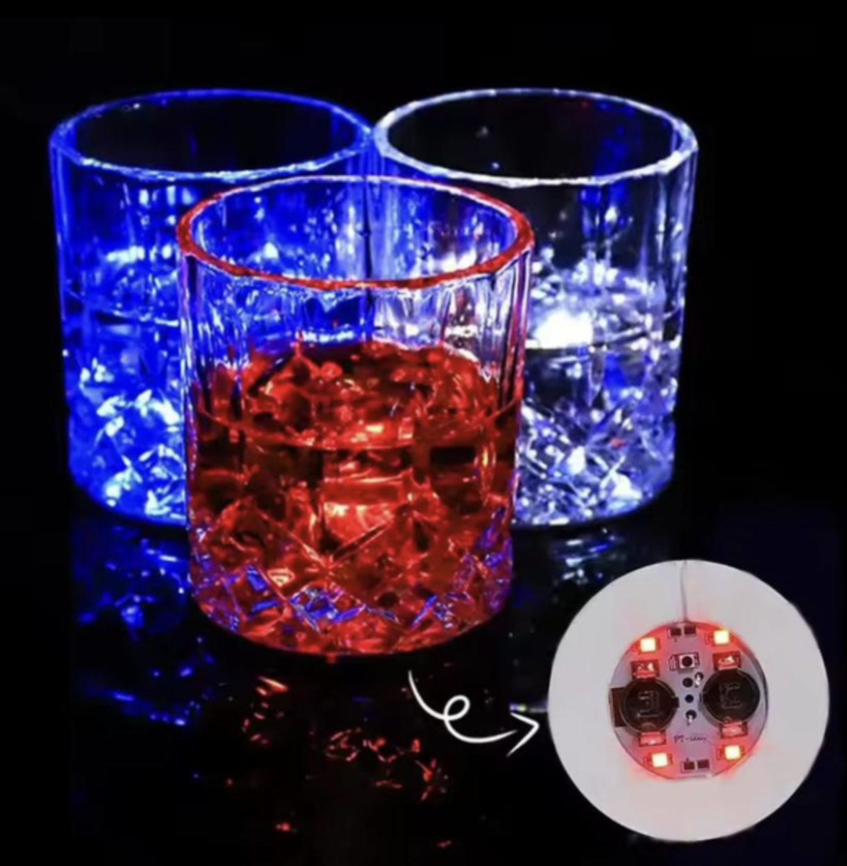 Підстаканник з світодіодною підсвіткою 1 шт. Blue (545164455) - фото 2 Підстаканник з світодіодною підсвіткою 1 шт. Blue (545164455) - фото 2