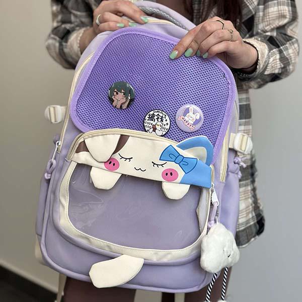 Рюкзак молодежный 46х30х18 см Сиреневый (ЦБ-00034049) - фото 10 Рюкзак молодежный 46х30х18 см Сиреневый (ЦБ-00034049) - фото 10