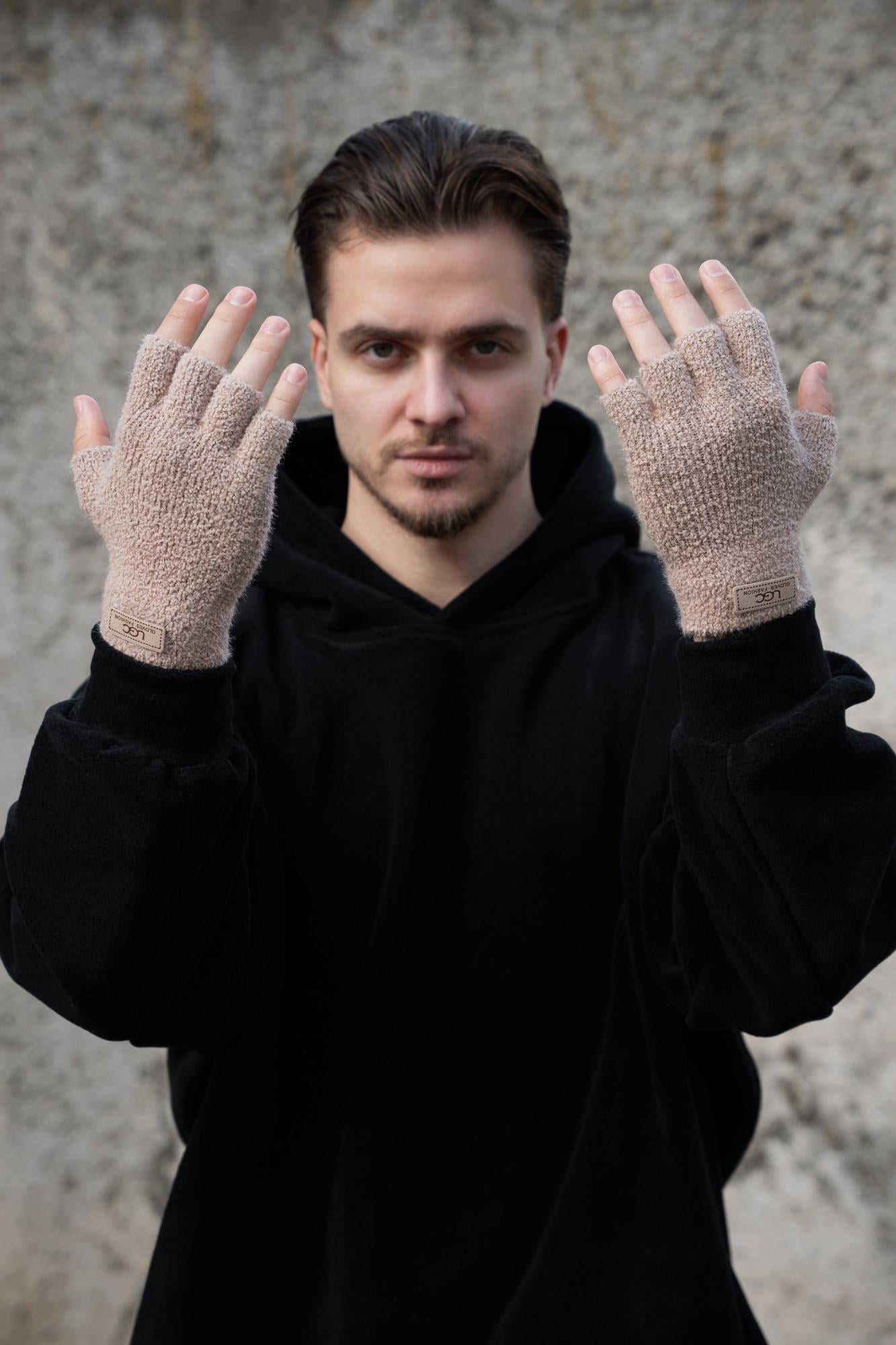 Рукавиці зимові міхові без пальців Without Brand UGC 7-52А Beige (8055904)