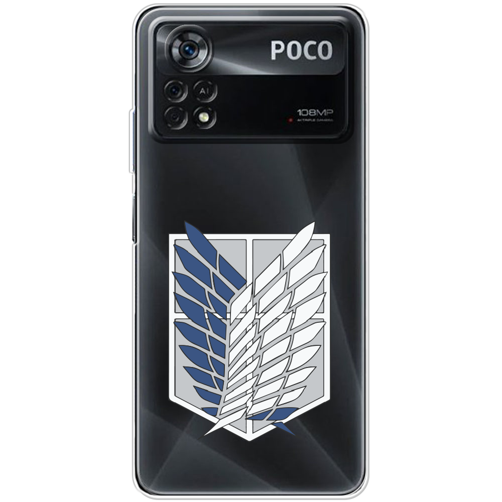 Чехол BoxFace Xiaomi Poco X4 Pro 5G Атака Титанов Крылья Свободы Прозрачный силикон (44305-bk88-44305)