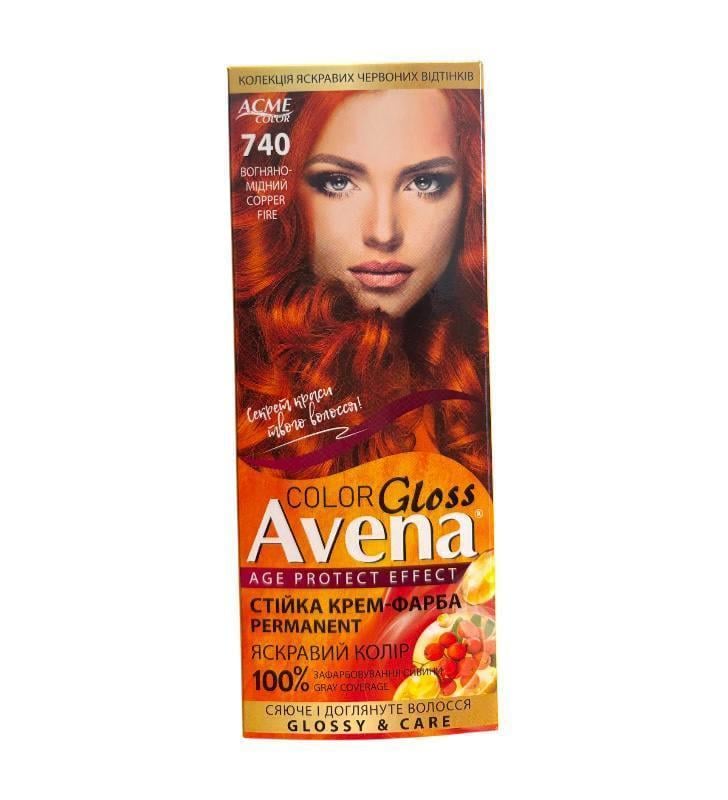 Стойкая крем-краска для волос Acme Color AVENA 740 Огненно-медный