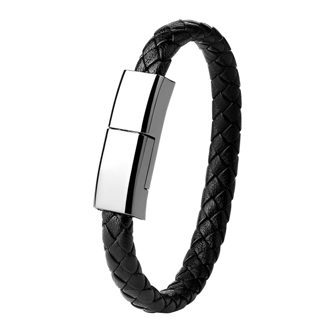 Кабель USB WireZip в виде браслета разъем Type-C Черный (1936)