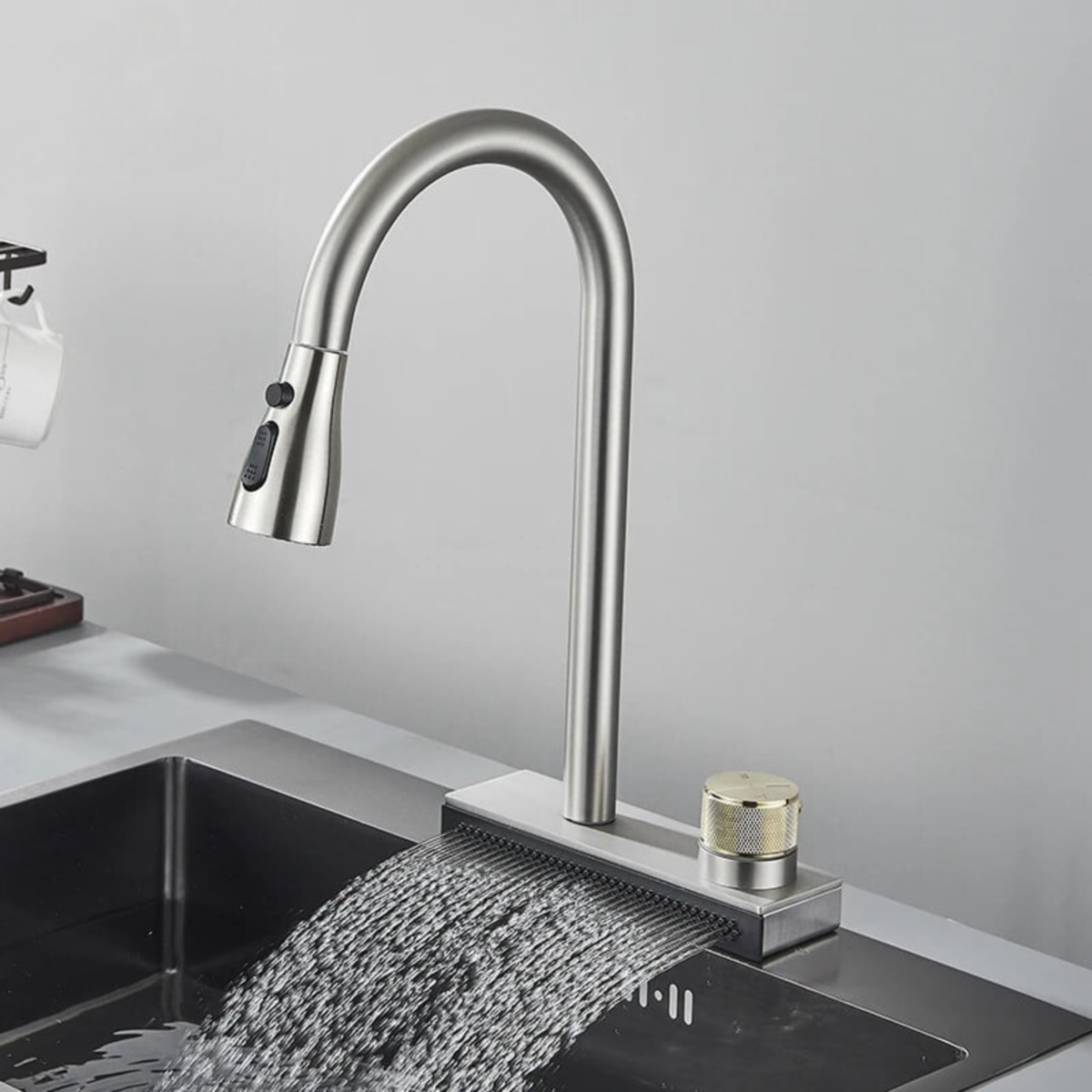 ᐉ Смеситель для мойки Platinum ZS84 Водопад Brushed (PLTM