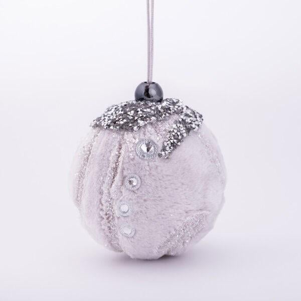 Іграшка на ялинку Флоріаль "Арктика" куля 10 см Сірий (1302/0)