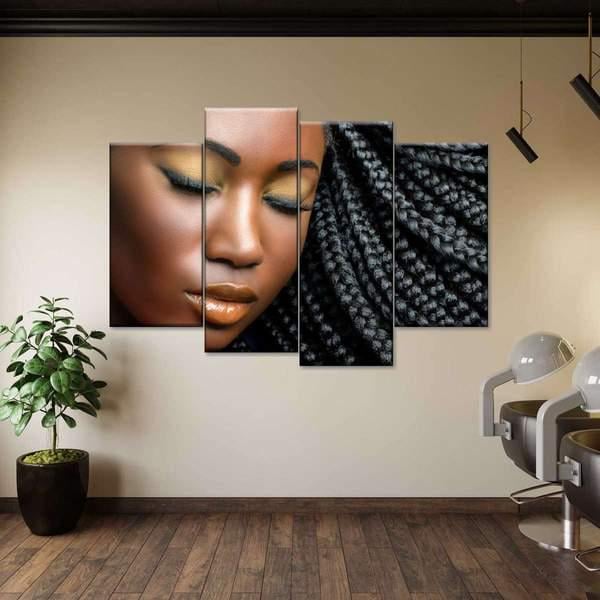 Модульная картина KIL Art Портрет девушки из четырех частей 89x56 см (M4_M_111)