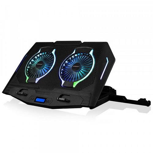 Підставка для ноутбука Modecom SILENT FAN MC-CF-21-RGB 17" 120 мм Black (573285)