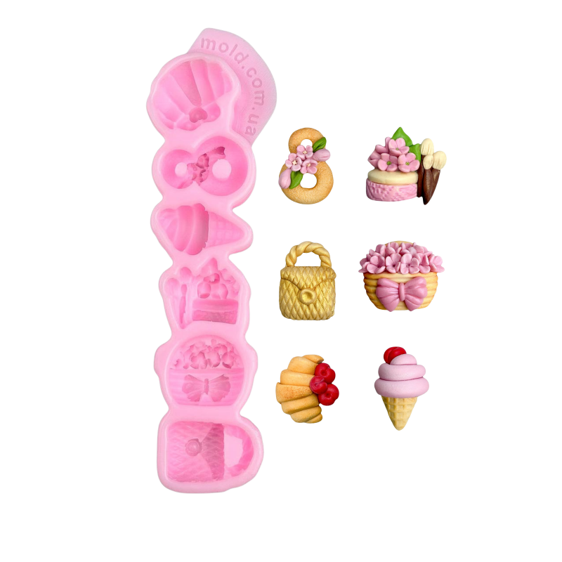 Молд силіконовий 8 Березня декор 3 (12772)