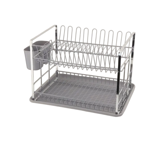 Сушилка настольная Bohmann двухъярусная 48x32x30 см Серый (7330) Сушилка настольная Bohmann двухъярусная 48x32x30 см Серый (7330)