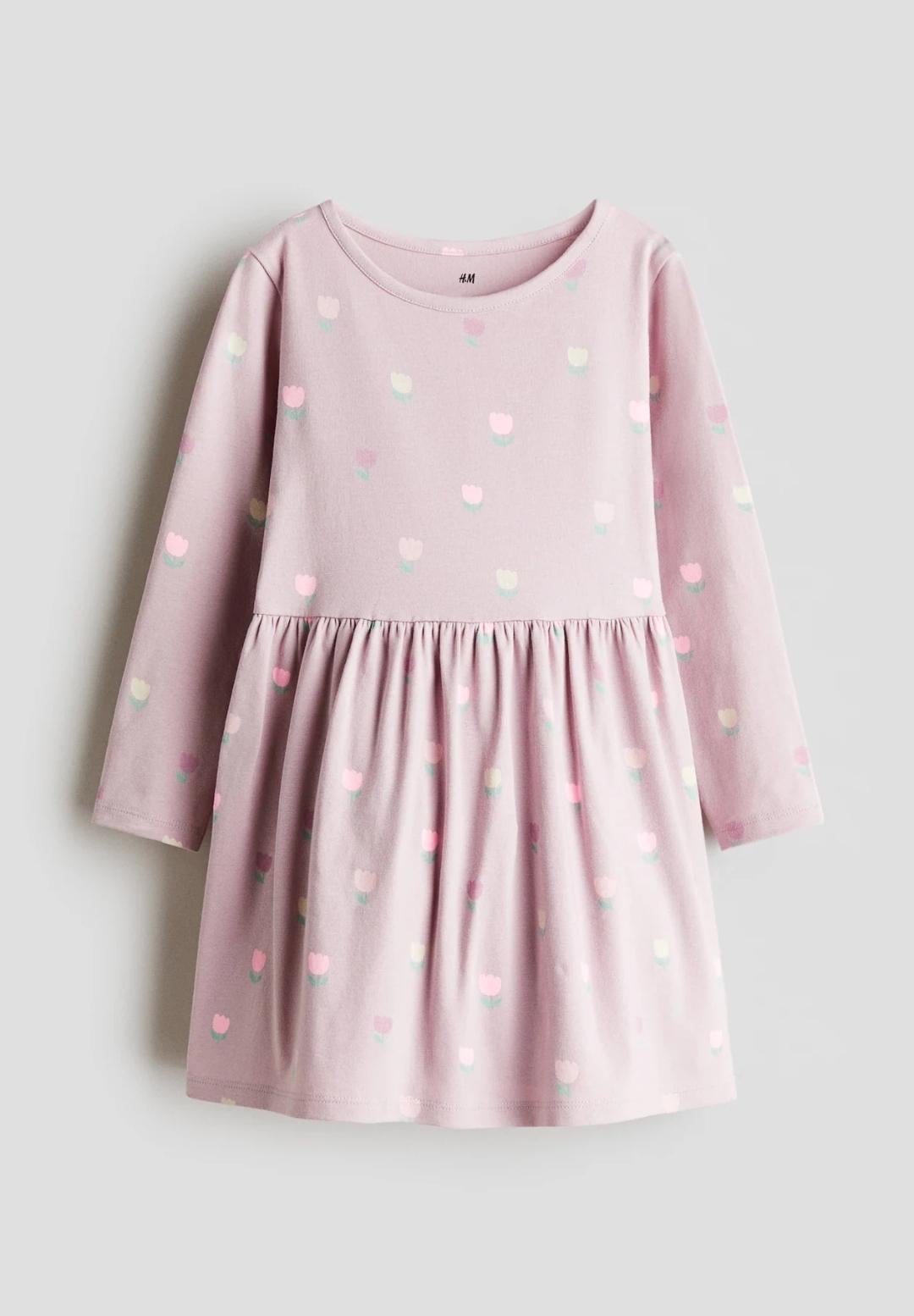 Сукня дитяча бавовняна для дівчинки H&M 92 см Бузковий (25120309A)