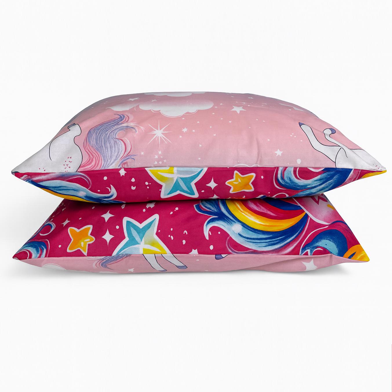 Комплект постільної білизни PaniPava Рожевий Єдиноріг бязь 155х215 см (10100793) - фото 5