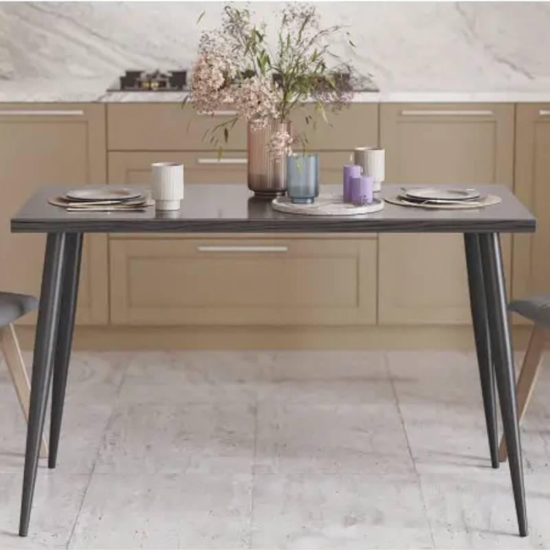 Обідній стіл Ferrum-decor Марсель 50 метал/ДСП 32 мм 75x120x70 см Чорний/Сосна Кембра (FRD-106704)
