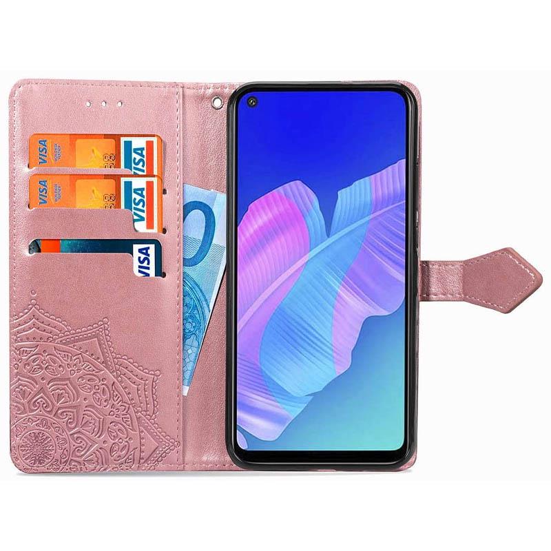 Кожаный чехол (книжка) Art Case с визитницей для Xiaomi Redmi 9 Розовый - фото 3