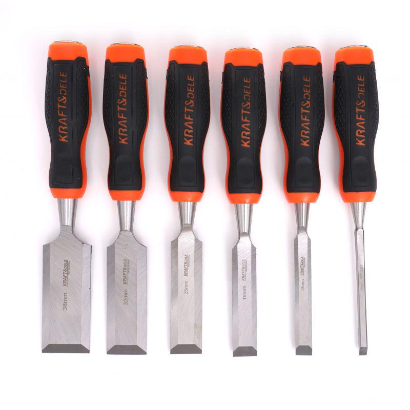 Набір столярних стамесок Kraft&Dele KD11772 для різьблення по дереву 250 мм 6-38 мм 6 шт. (25070377)