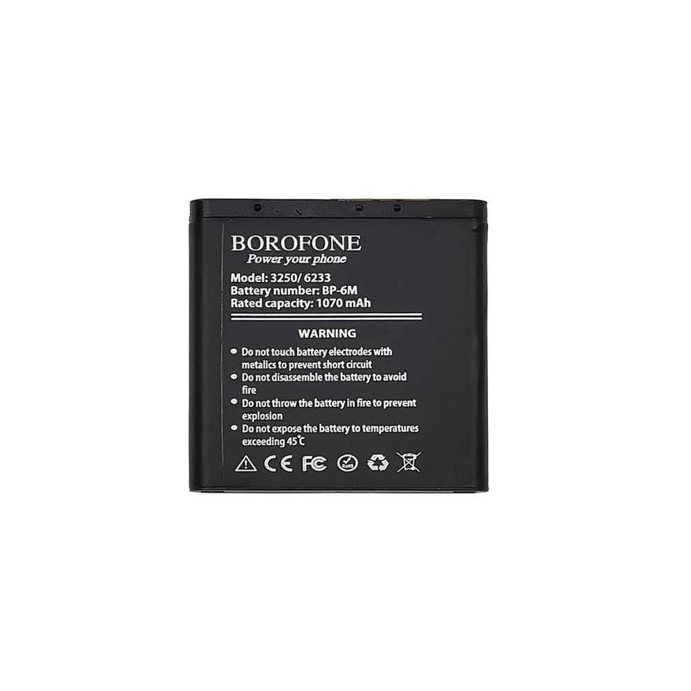 Аккумулятор Borofone BP-6M для Nokia 3250/6233/6151/6288/N73/N77 (BON0011801) Аккумулятор Borofone BP-6M для Nokia 3250/6233/6151/6288/N73/N77 (BON0011801)