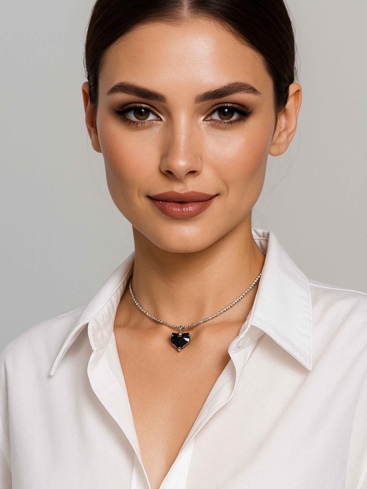 Чокер LeBijou з гематиту з серцем (5259) Чокер LeBijou з гематиту з серцем (5259)