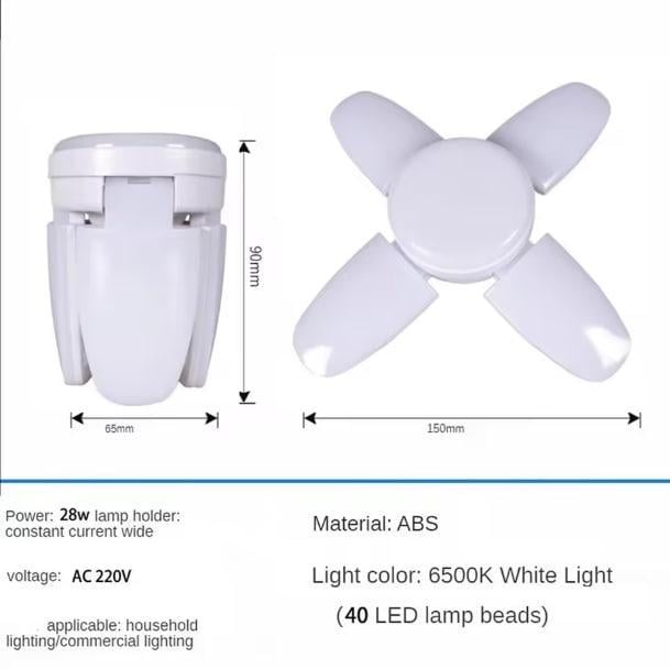 Лампа светодиодная LED складная E27/28 Вт Холодный белый - фото 3 Лампа светодиодная LED складная E27/28 Вт Холодный белый - фото 3