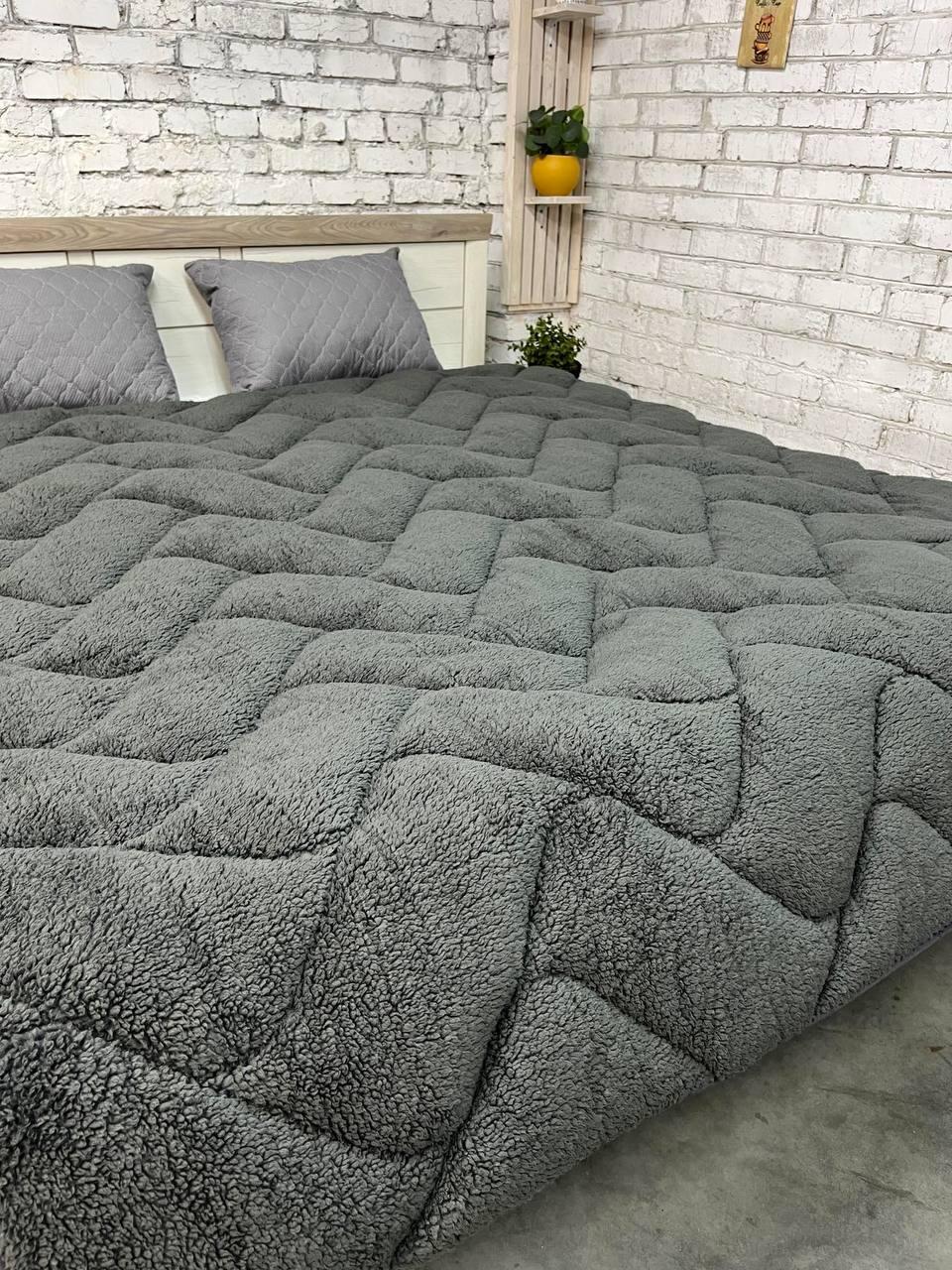 Одеяло меховое полуторное 155х210 см Темно-серый (22936479) - фото 6 Одеяло меховое полуторное 155х210 см Темно-серый (22936479) - фото 6