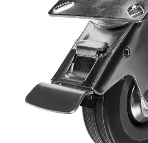 Комплект колес с тормозами для мебели 2 обыкновенные 2 с фиксаторами Серый - фото 6