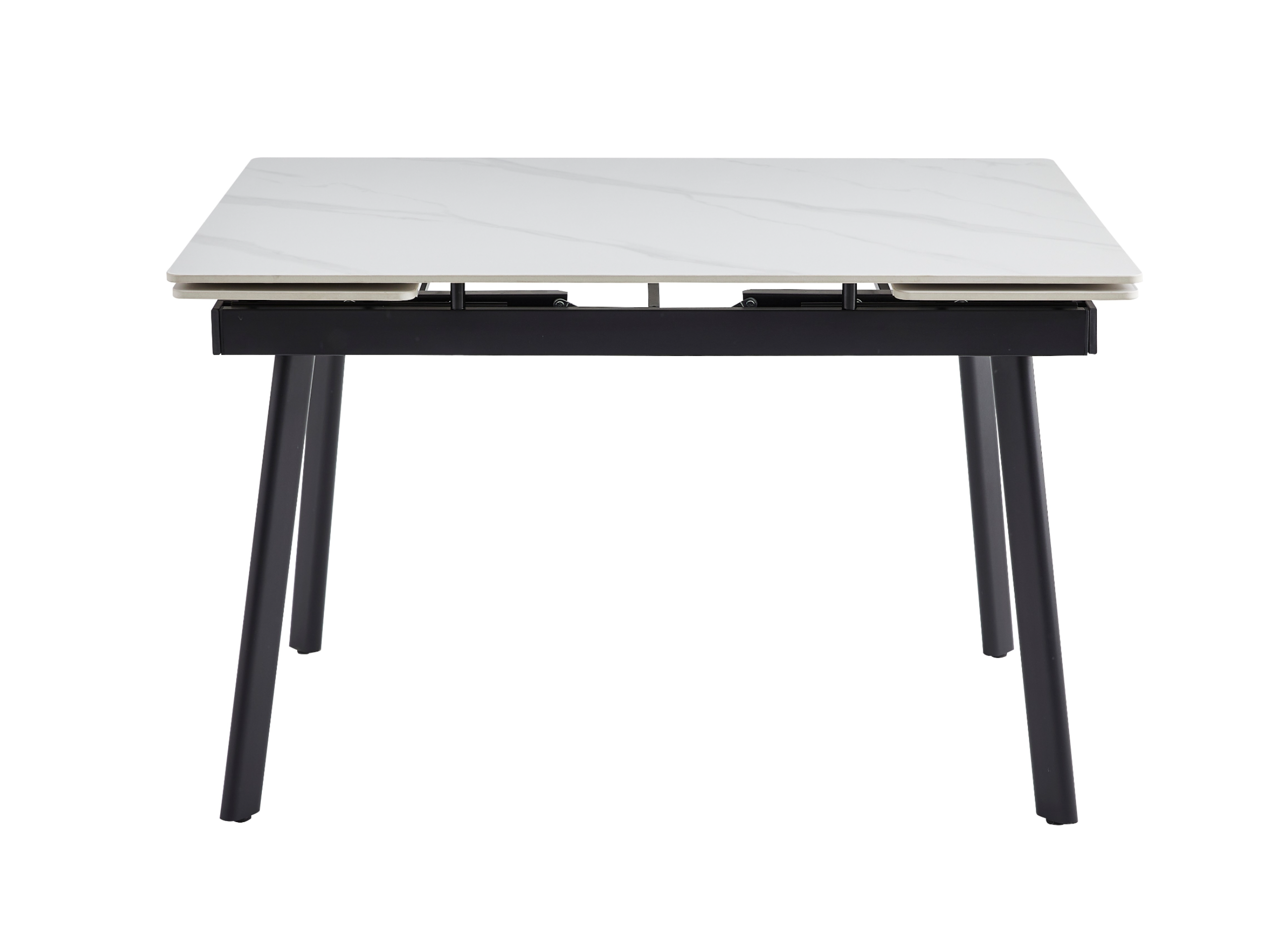 Стол обеденный раздвижной Vetro Mebel 1200-1800x850x760 мм Белый мрамор/Черный (TМ-98-1) - фото 2 Стол обеденный раздвижной Vetro Mebel 1200-1800x850x760 мм Белый мрамор/Черный (TМ-98-1) - фото 2