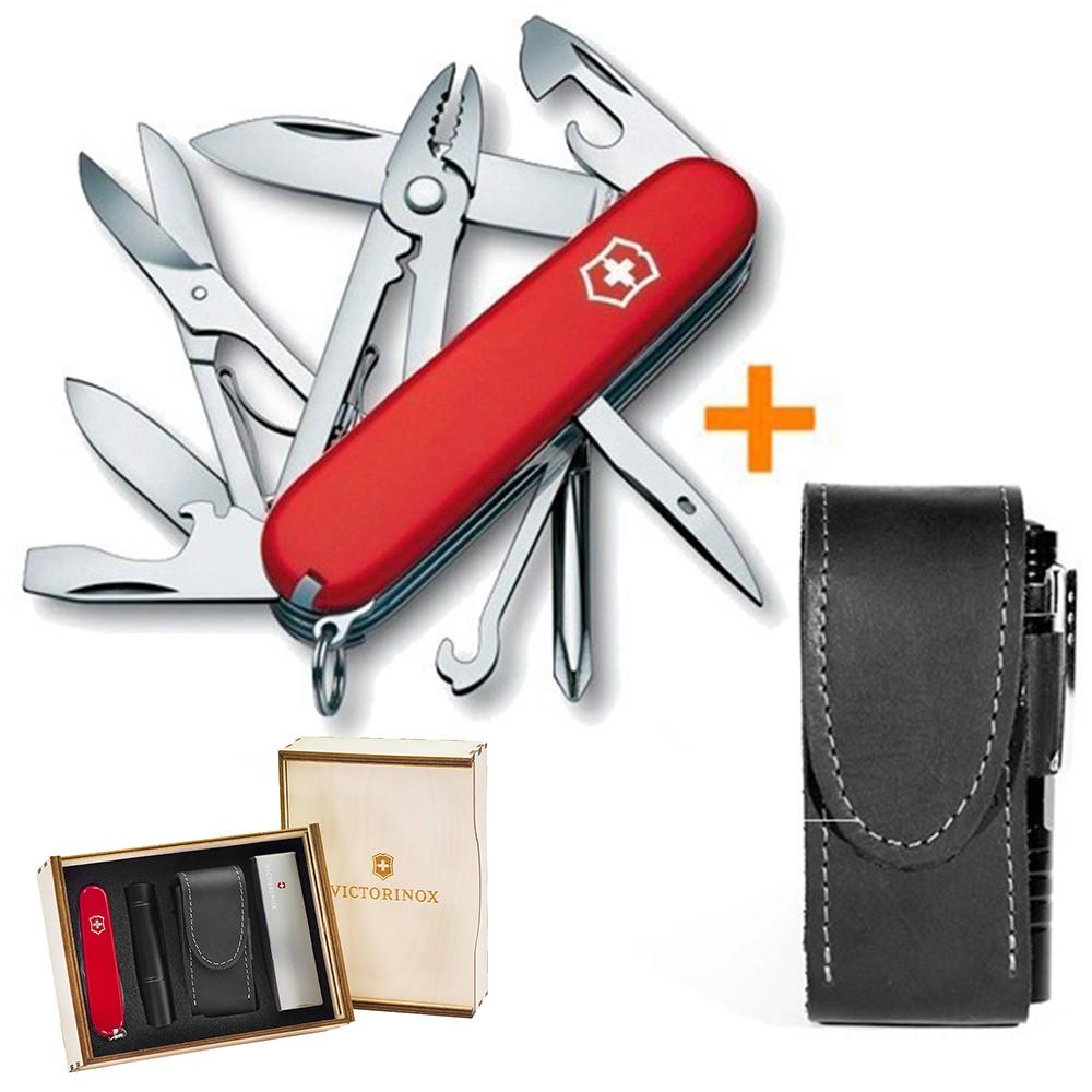 Комплект нож Victorinox Deluxe Tinker Red 1.4723/чехол с фонариком - фото 19