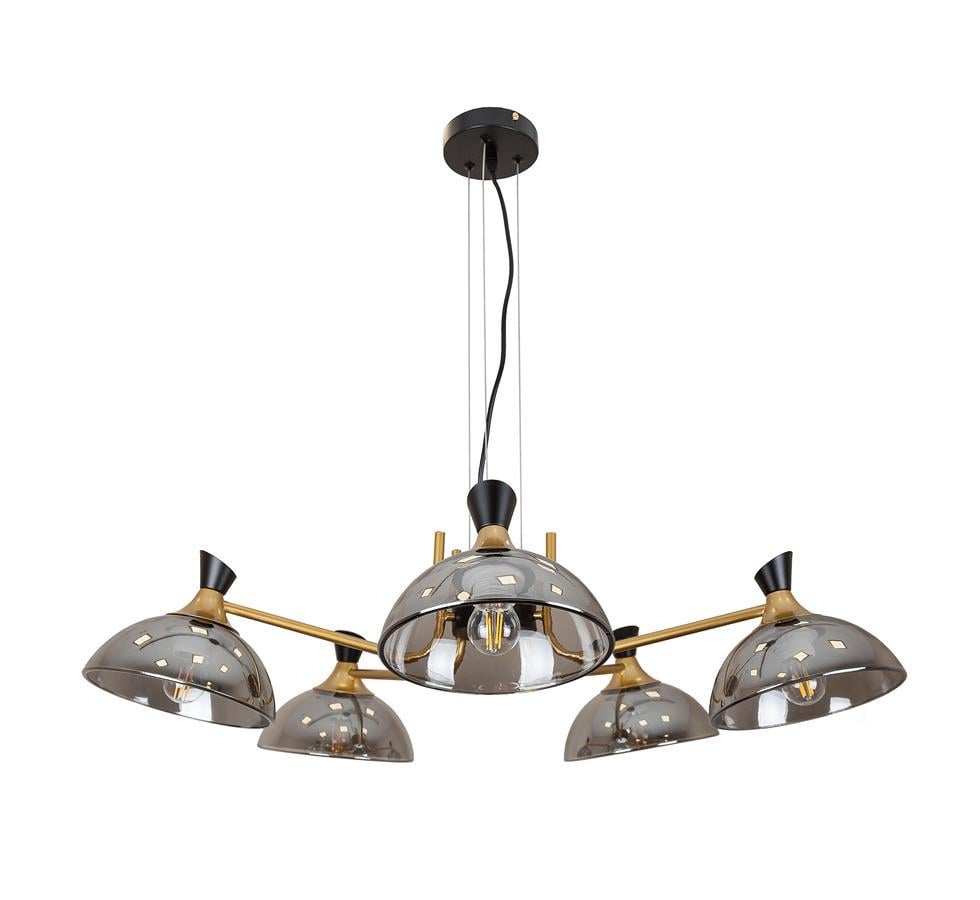 Люстра Levistella 761J2012-5 на пять плафонов Графитовый (1887935396)