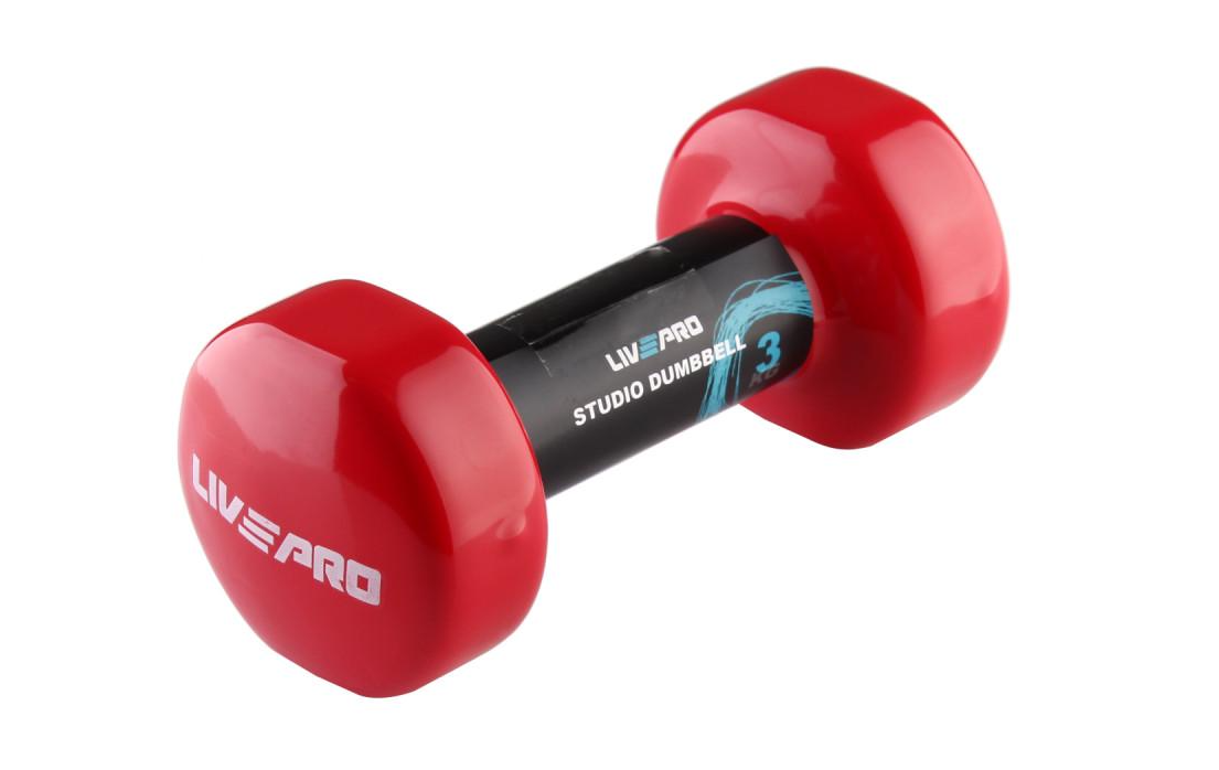 Гантель виниловая Studio Dumbbell LivePro 1 шт. (LP8076-3 yavs L)