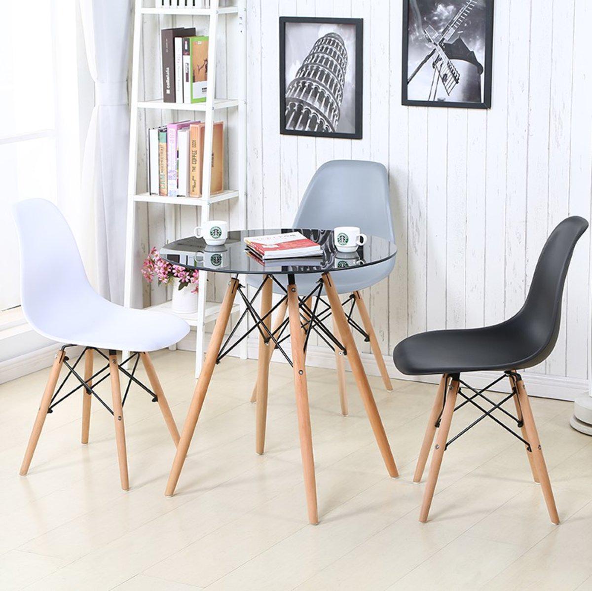 Стол обеденный Мікс Меблі Етна Glass круглый d 800 мм Бук/Стекло - фото 4