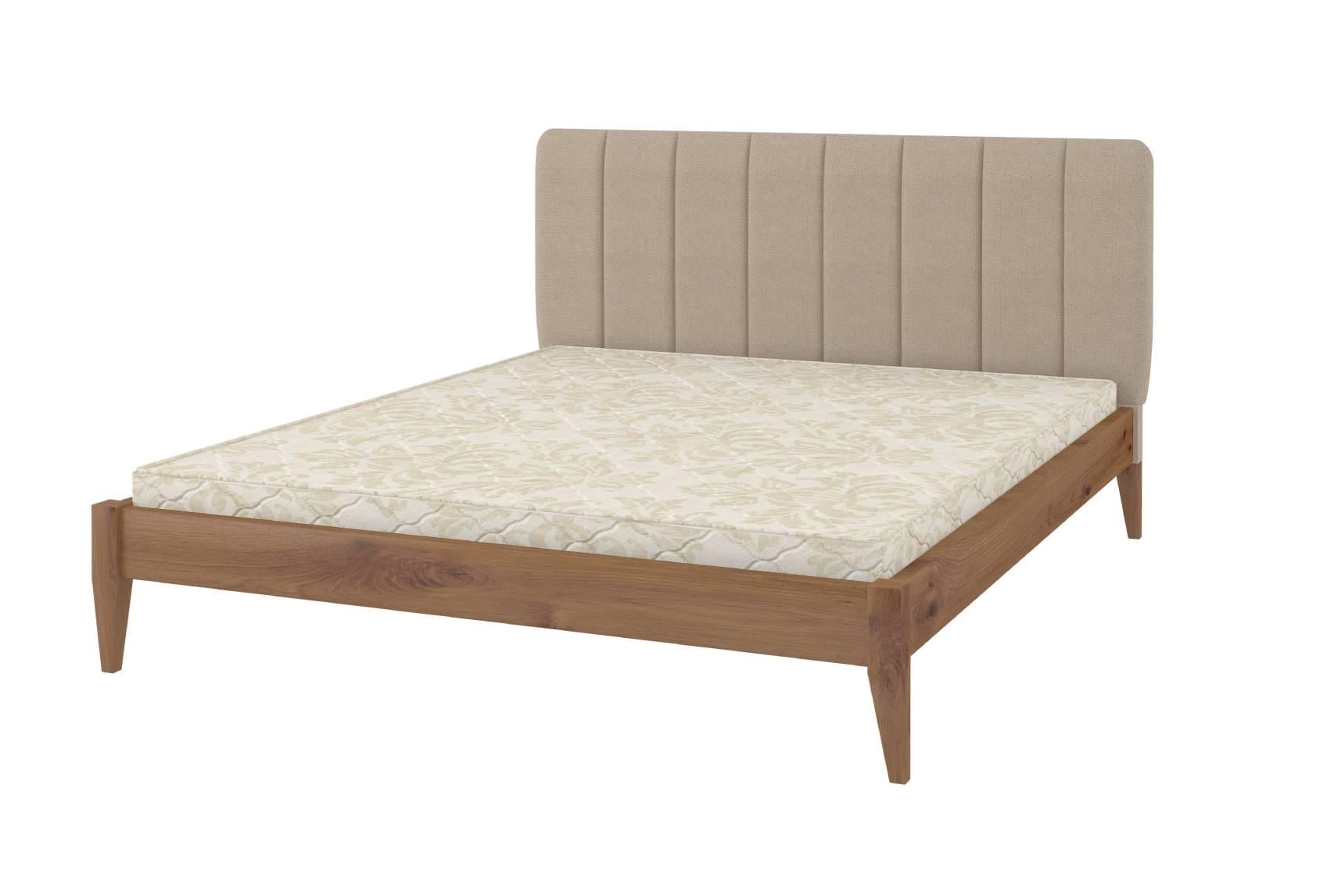 Кровать односпальная MebiGrand Лондон ДК 90х200 см Орех светлый/Аляска 23 (DMBG-1459)