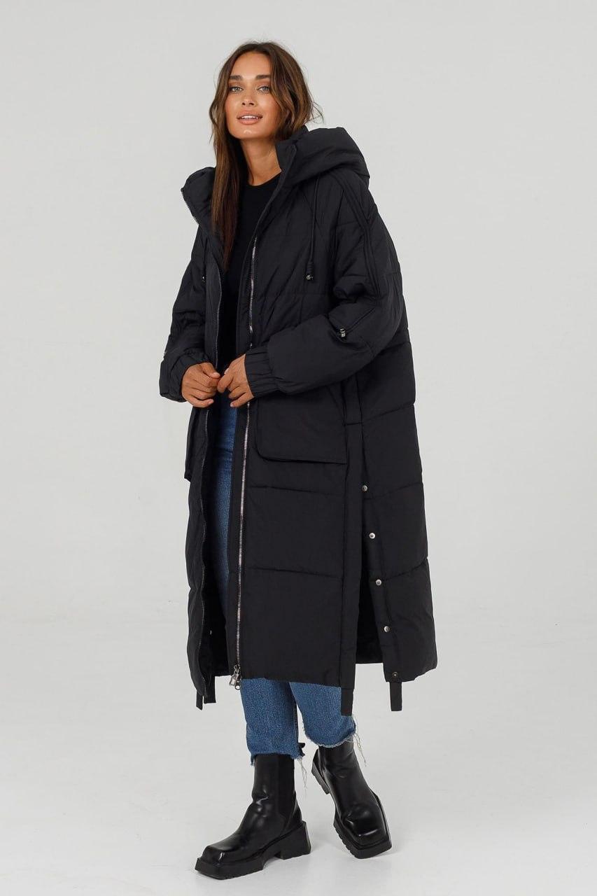 Куртка-пуховик жіноча р. 50 Чорний (3507a/50) - фото 3 Куртка-пуховик жіноча р. 50 Чорний (3507a/50) - фото 3
